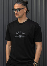 Ανδρική κοντομάνικη μπλούζα Henry Clothing-3-734- premium brand regular fit μαύρο