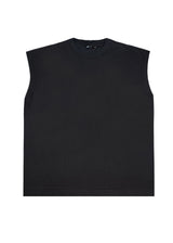 Ανδρική αμάνικη μπλούζα Henry clothing - 3-735 -simple sleeveness regular fit t-shirt μαύρο