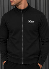 Ανδρική slim fit μαύρη ζακέτα χωρίς χνούδι Henry clothing - 3-739 - black
