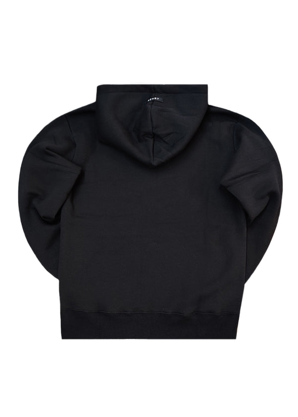Ανδρικό φούτερ με κουκούλα Henry Clothing- 3-750 -black hoodie
