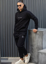 HENRY CLOTHING - Ανδρικό φούτερ με κουκούλα Henry Logo - Μαύρο 3-751