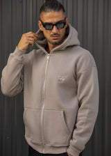 HENRY CLOTHING - Ανδρική ζακέτα με κουκούλα Signed Logo - Πούρο 3-760