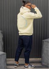 HENRY CLOTHING - Ανδρικό φούτερ με κουκούλα Statement back print - Κίτρινο 3-761