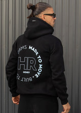 Ανδρικό φούτερ με κουκούλα Henry Clothing-3-761-black-statement back print