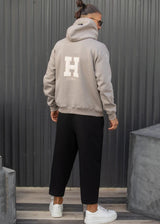 HENRY CLOTHING - Ανδρικό φούτερ με κουκούλα H - Πούρο 3-767