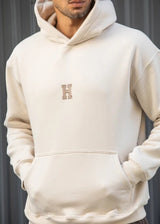 Ανδρικό φούτερ με κουκούλα Henry Clothing-3-767-Henry logo hoodie μπεζ