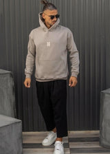 HENRY CLOTHING Ανδρικό φούτερ με κουκούλα H - Πούρο 3-767