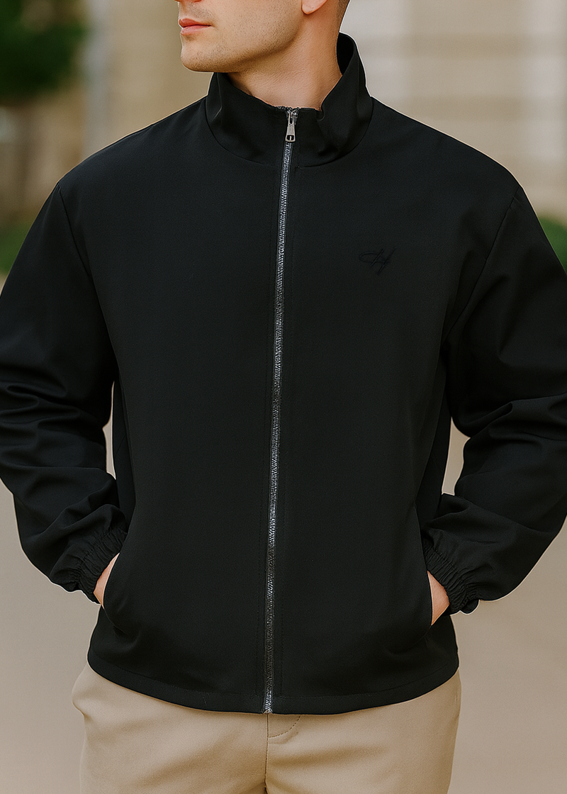 Ανδρική υφασμάτινη ζακέτα Henry clothing - 3-772 - black