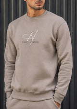 HENRY CLOTHING Ανδρικό φούτερ Signature logo - Πούρο 3-777
