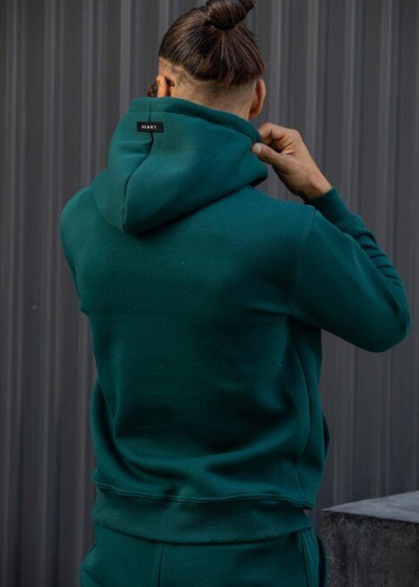 Ανδρικό φούτερ με κουκούλα Henry Clothing-3-778-calligraphic logo hoodie πράσινο