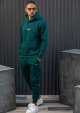 Ανδρικό φούτερ με κουκούλα Henry Clothing-3-778-calligraphic logo hoodie πράσινο