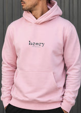 HENRY CLOTHING - Ανδρικό φούτερ με κουκούλα Henry Originals - Ροζ 3-803
