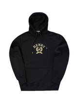 Ανδρικό φούτερ με κουκούλα Henry clothing-3-949-hoodie round logo gold μαύρο