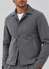 VITTORIO - Ανδρικό μακρυμάνικο πουκάμισο overshirt - Γκρι 300-2627-FRANCESCO