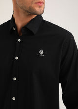 Ανδρικό πουκάμισο New World Polo - POLO-3003 - classic button-up shirt μαύρο