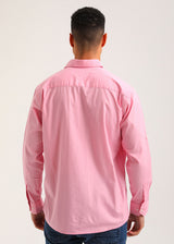 Ανδρικό πουκάμισο New World Polo - POLO-3003 - classic button-up shirt ροζ