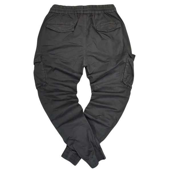 Ανδρικό Παντελόνι Gang - 3015-D - fabric cargo σκούρο γκρι