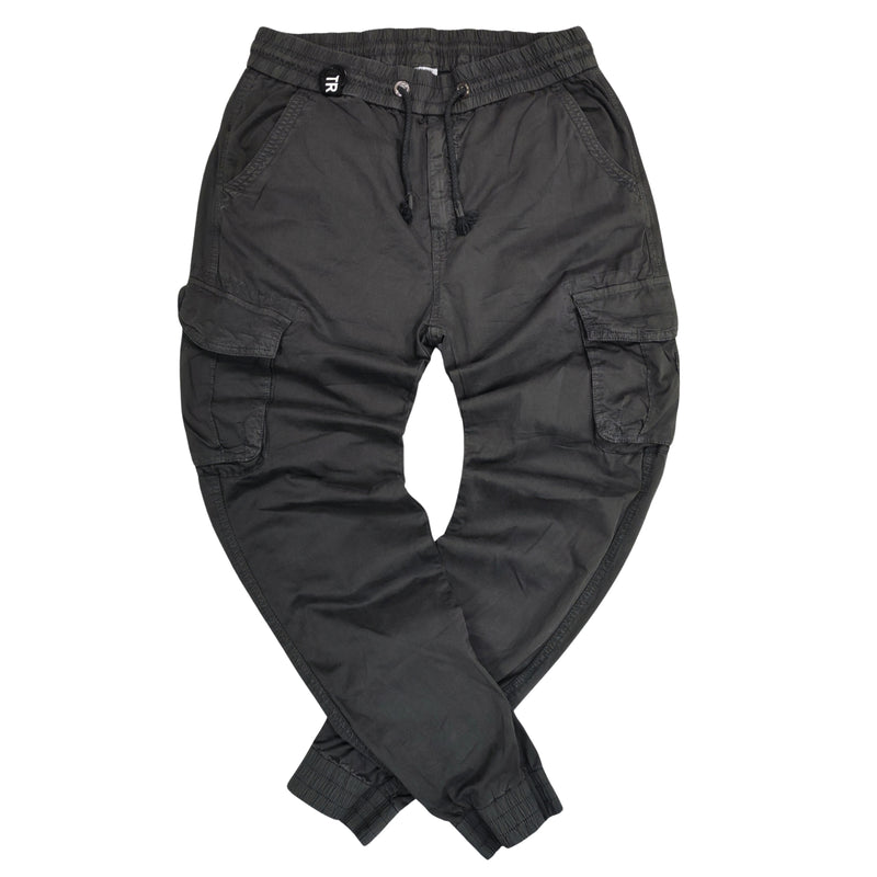 Ανδρικό Παντελόνι Gang - 3015-D - fabric cargo σκούρο γκρι