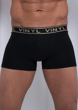 Vinyl art clothing - 80310-12 - boxer gold lined - black