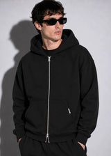 VINYL ART CLOTHING - Ανδρική ζακέτα Urban zipped hoodie - Μαύρη 31864-01