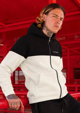 Ανδρική ζακέτα με τρέσα Vinyl Art Clothing -32332-02-Line Motion Zip Hoodie λευκή