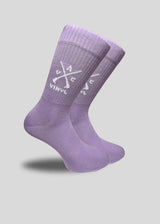 Vinyl art clothing - 02030-05-ONE - logo socks one pair  - lilac