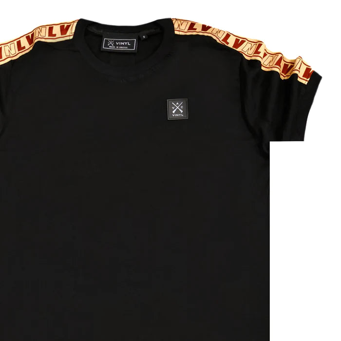 Vinyl art clothing - 35434-01-W - t-shirt with logo tape - black