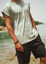 Ανδρική αμάνικη μπλούζα Henry clothing 3-640-mint