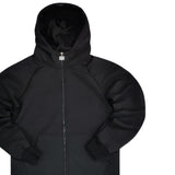 Vinyl art clothing - 38050-01 - quilted hooded jacket - black