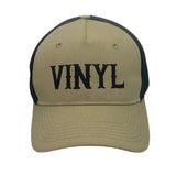 Vinyl art clothing logo cap - beige