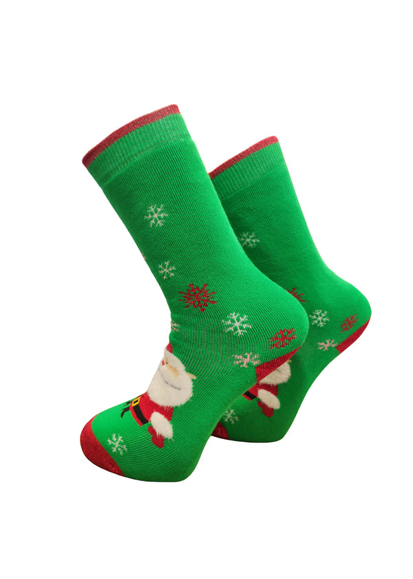 Χριστουγεννιάτικες κάλτσες V-tex -3D SANTA CLAUS-πράσινο