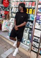 VINYL ART CLOTHING Ανδρική βερμούδα μαύρη Core Beat 04125-01