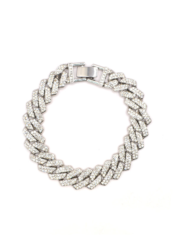 GUF - GUFA3 - high quality gold steel bracelet with little gems - silver