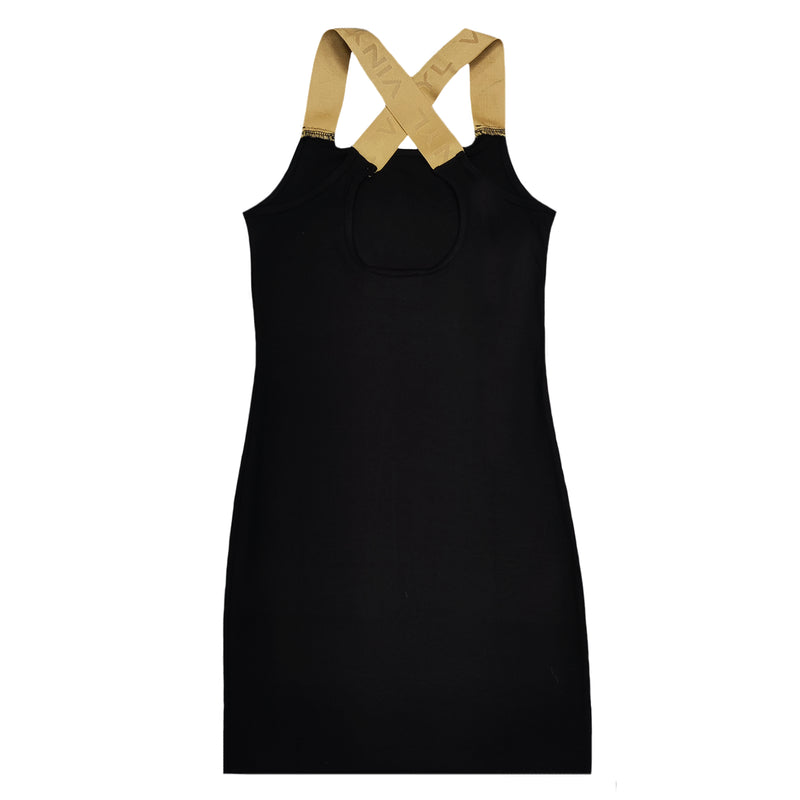 Φόρεμα με λάστιχο Vinyl art clothing - 41920-01 - polyester regular fit μαύρο