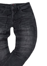GUF CLOTHING Ανδρικό παντελόνι τζιν slim fit elasticated - Μαύρο BK-435 