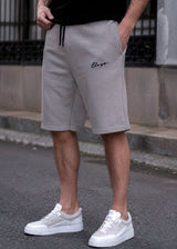 CLOSE SOCIETY Ανδρική βερμούδα γκρι Calligraphy black logo 439-grey