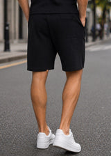 CLOSE SOCIETY Ανδρική βερμούδα μαύρη Calligraphy logo black 444-black
