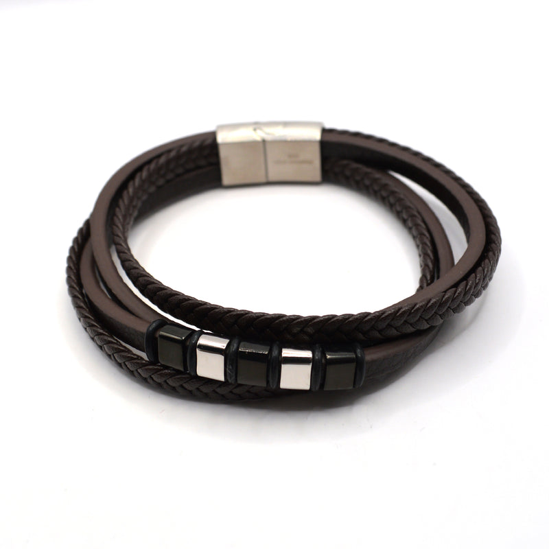 Gang - GNG035 - high quality dermatine bracelet - brown