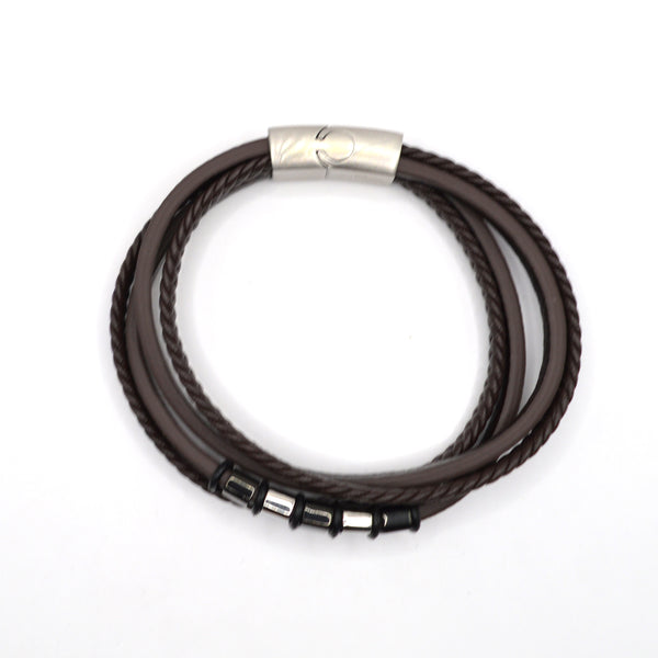 Gang - GNG035 - high quality dermatine bracelet - brown