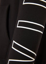 Ανδρικό μακρυμάνικο φούτερ με κουκούλα Vinyl Art Clothing - 47425-01 - iconic sleeve hoodie cotton regular fit μαύρο