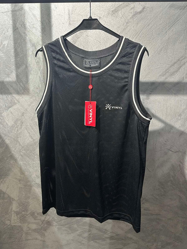 Ανδρική αμάνικη μπλούζα Vinyl Art Clothing - 48950-01- vinyl polyester sleeveless regular fit tee μαύρη