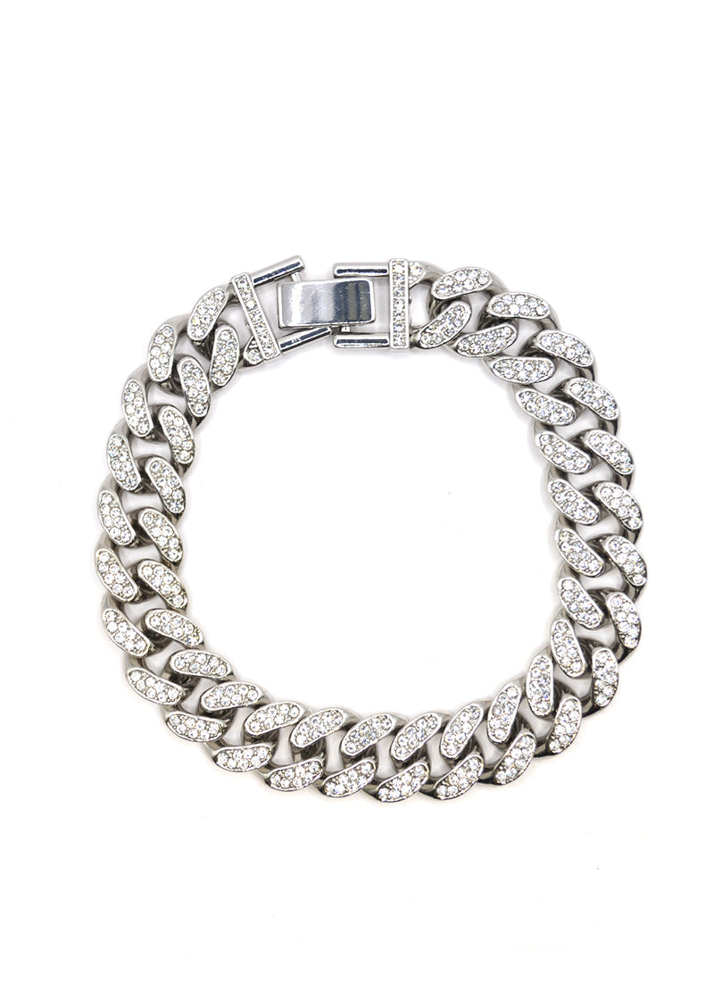 GUF - GUFA4 - high quality gpld steel bracelet with little gems - silver