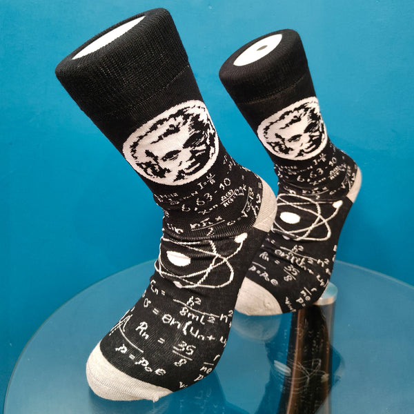 V-tex socks einstein stamp - black