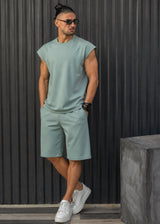 HENRY CLOTHING - Ανδρική βερμούδα υφασμάτινη -  Βεραμάν 5-206