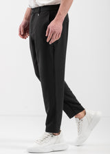 Ανδρικό υφασμάτινο παντελόνι - VITTORIO - 500-25-MAJORCA - fabric pants loose fit μαύρο