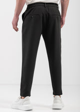 Ανδρικό υφασμάτινο παντελόνι - VITTORIO - 500-25-MAJORCA - fabric pants loose fit μαύρο