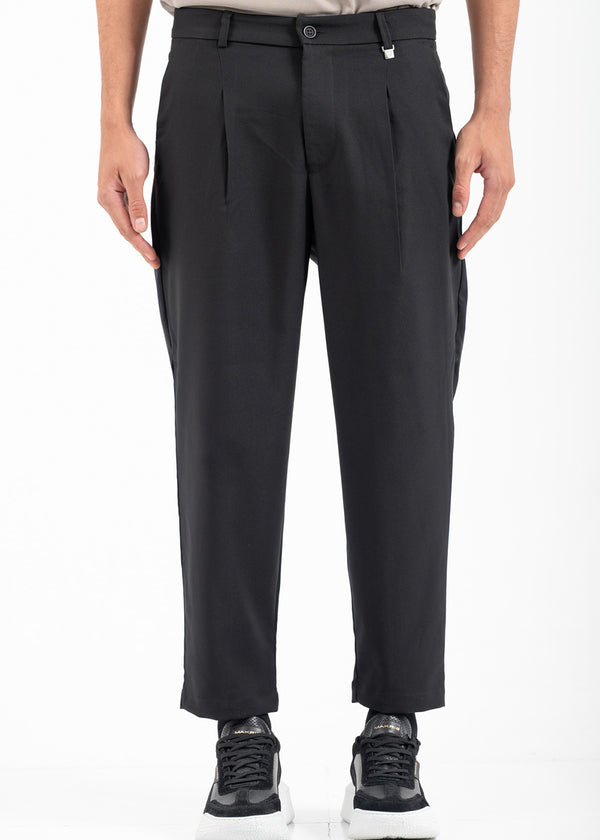 Ανδρικό υφασμάτινο παντελόνι  Vittorio - 500-2526-BAREZZI - fabric japanese pants μαύρο