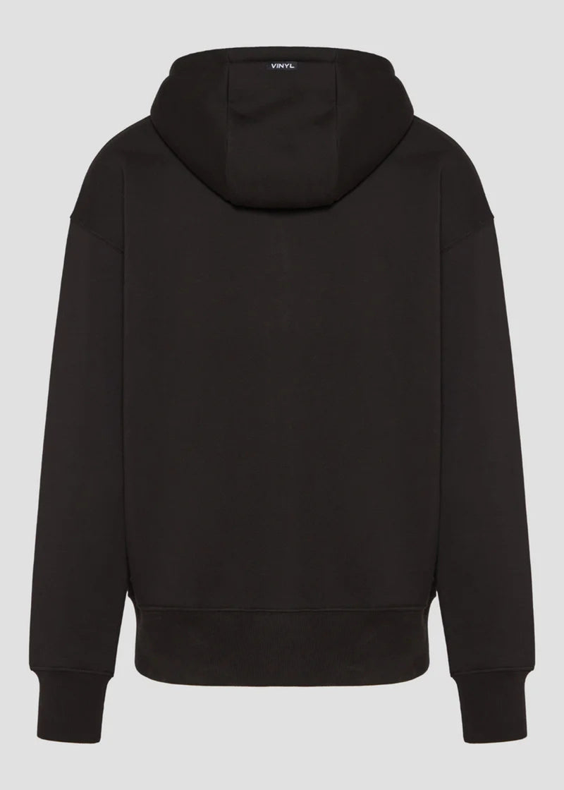 Ανδρική ζακέτα με κουκούλα Vinyl Art Clothing - 52525-01 - off duty zip hoodie oversize fit μαύρο