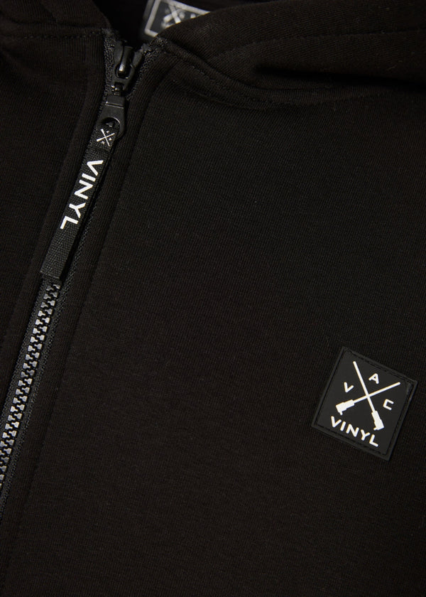 Ανδρική ζακέτα με κουκούλα Vinyl Art Clothing - 52525-01 - off duty zip hoodie oversize fit μαύρο