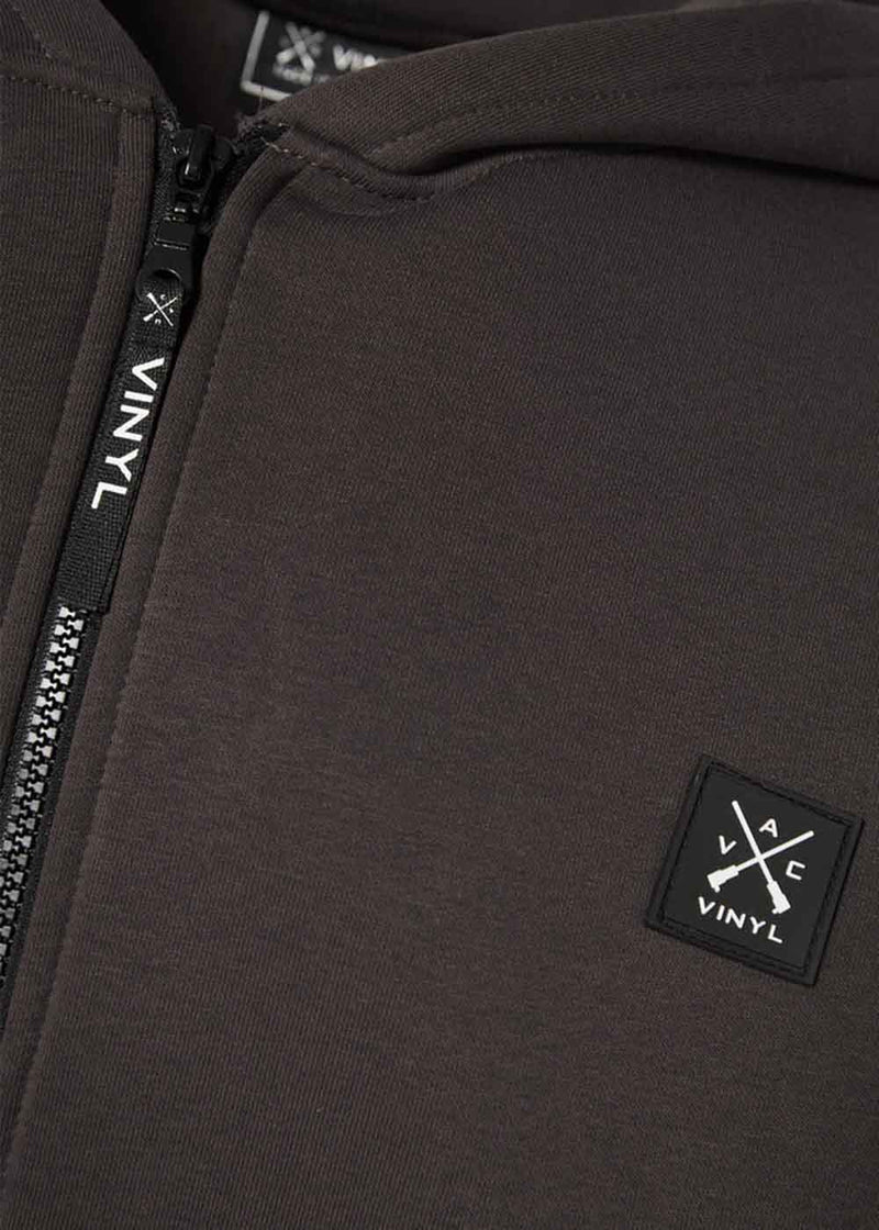 Ανδρική ζακέτα με κουκούλα Vinyl Art Clothing-52525-09-off duty zip hoodie oversize fit γκρι